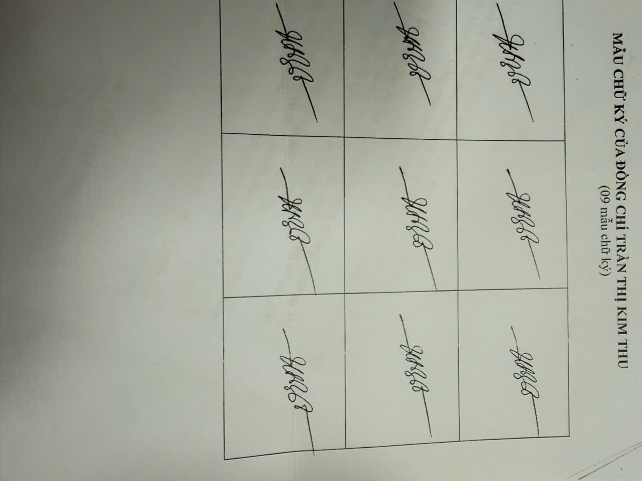 Thông báo chữ ký lãnh sự của đồng chí Trần Thị Kim Thu, Bí thư thứ Nhất, Đại sứ quán Việt Nam tại Ca-dắc-xtan